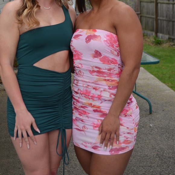 Floral Strapless Dress - Picture 2 of 3